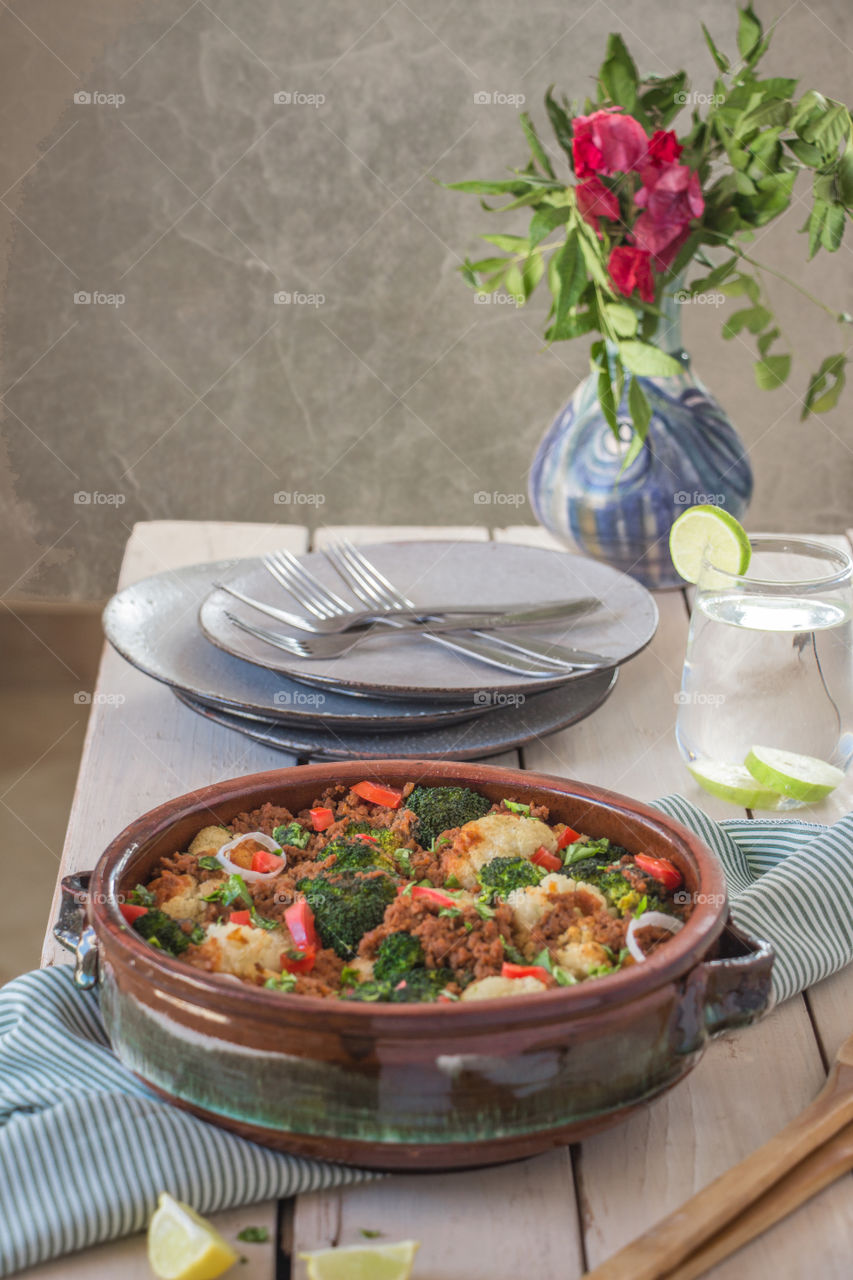 Broccoli and Cauliflower tajin