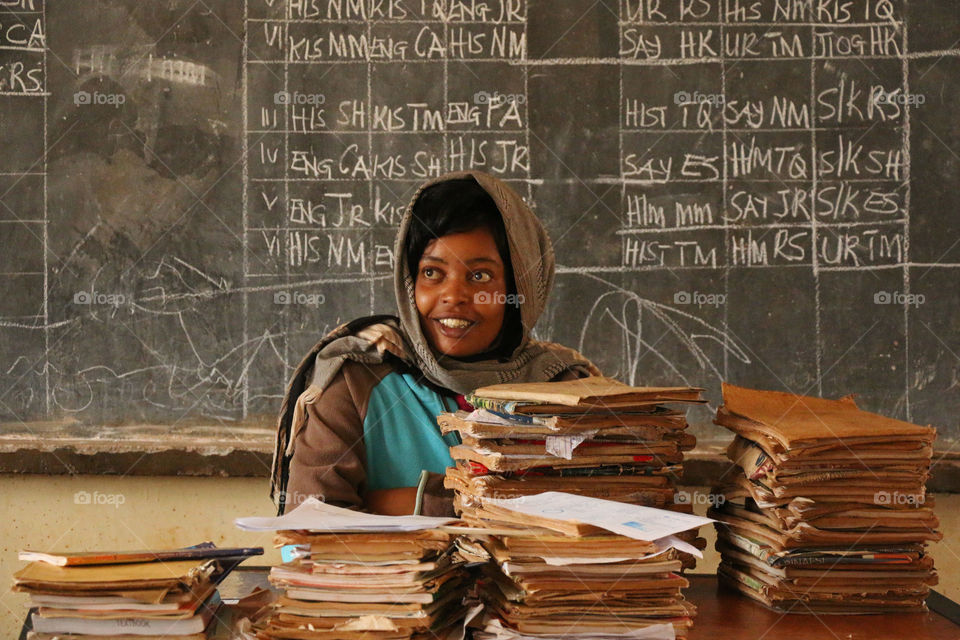 Teacher in a Classroom in Africa