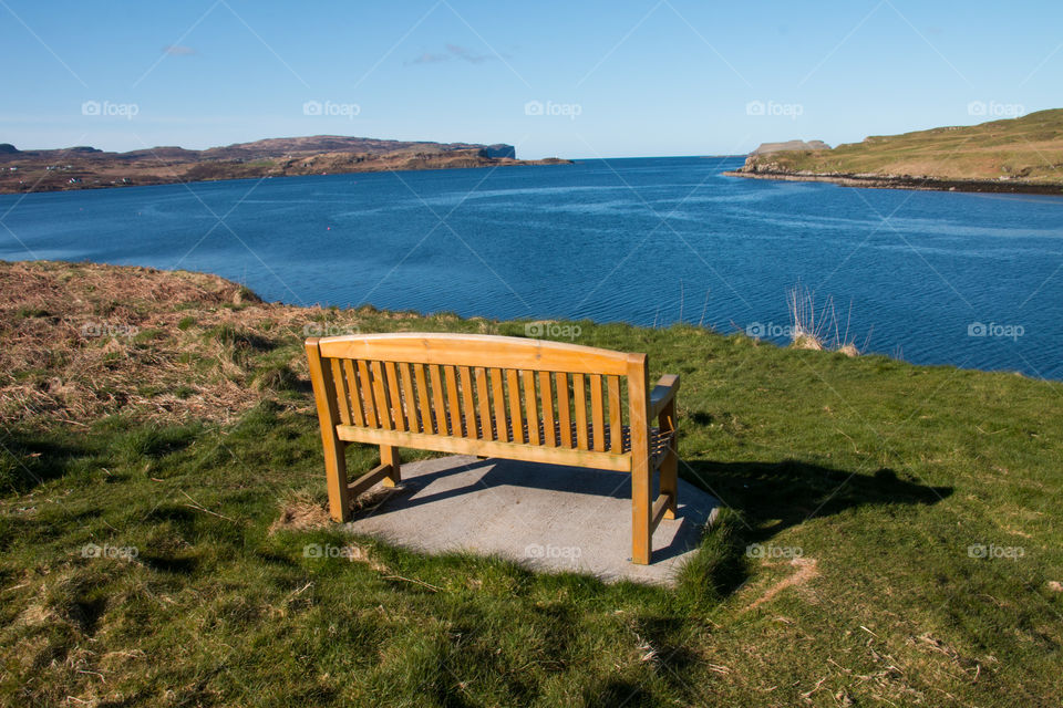 Bench with a loch view 