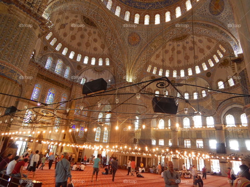 The light within the blue mosque 