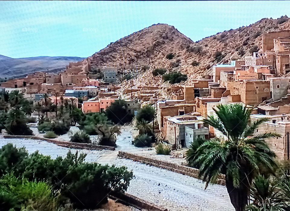 village in the tafrout region in Morocco