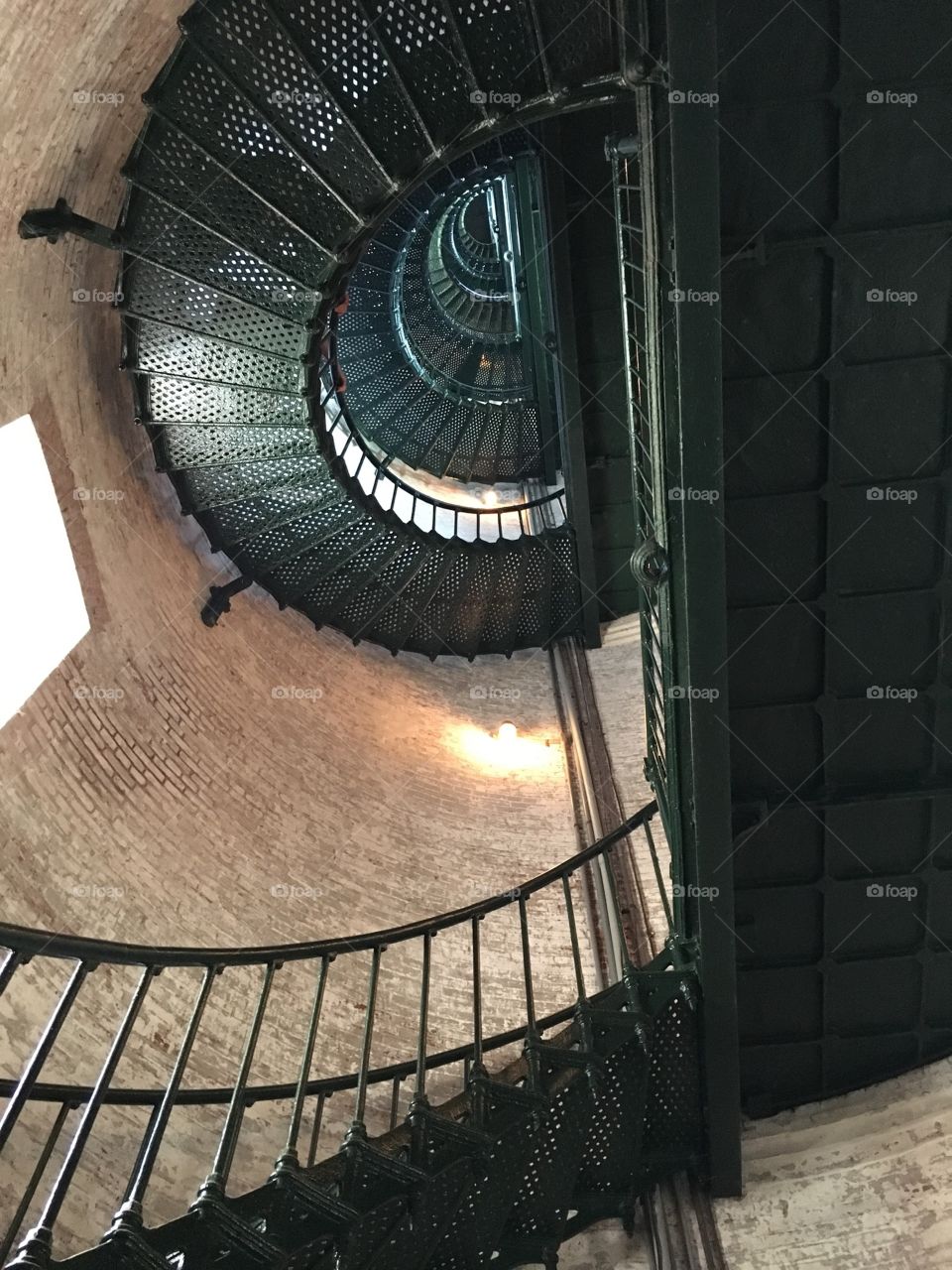 Spiral staircase in lighthouse 