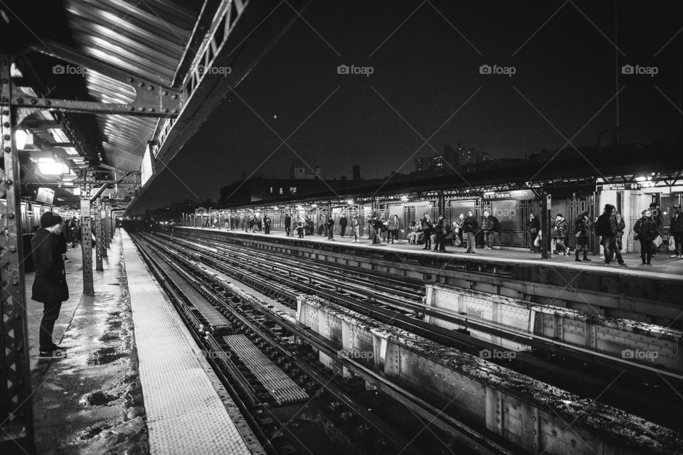 New York City Subway. Subway stop in NYC