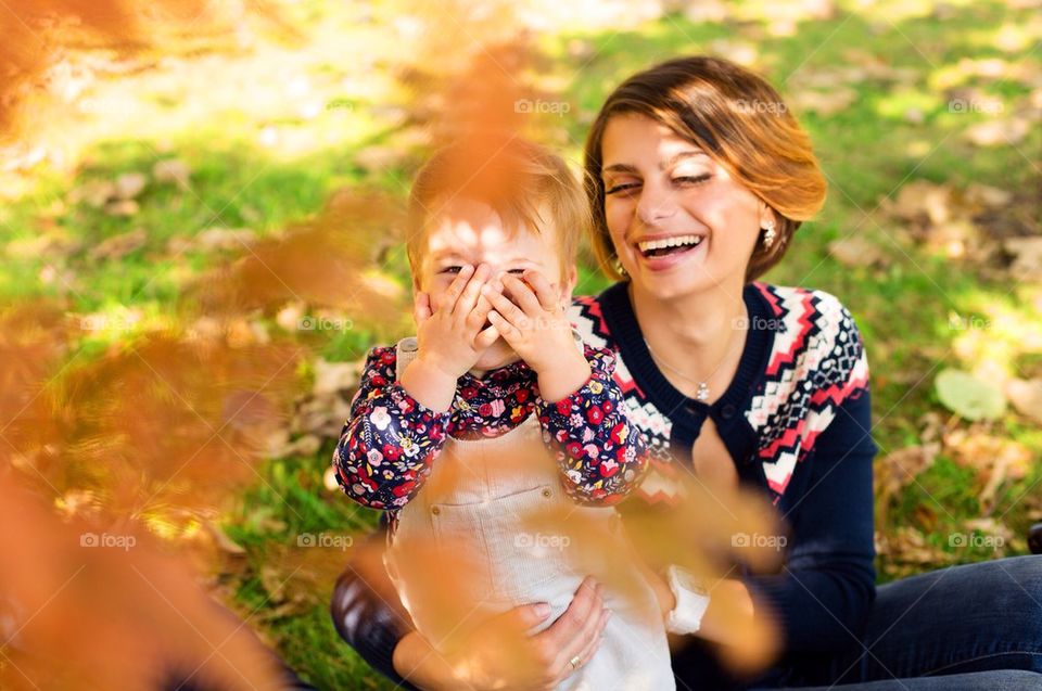 Happy mom and daughter 