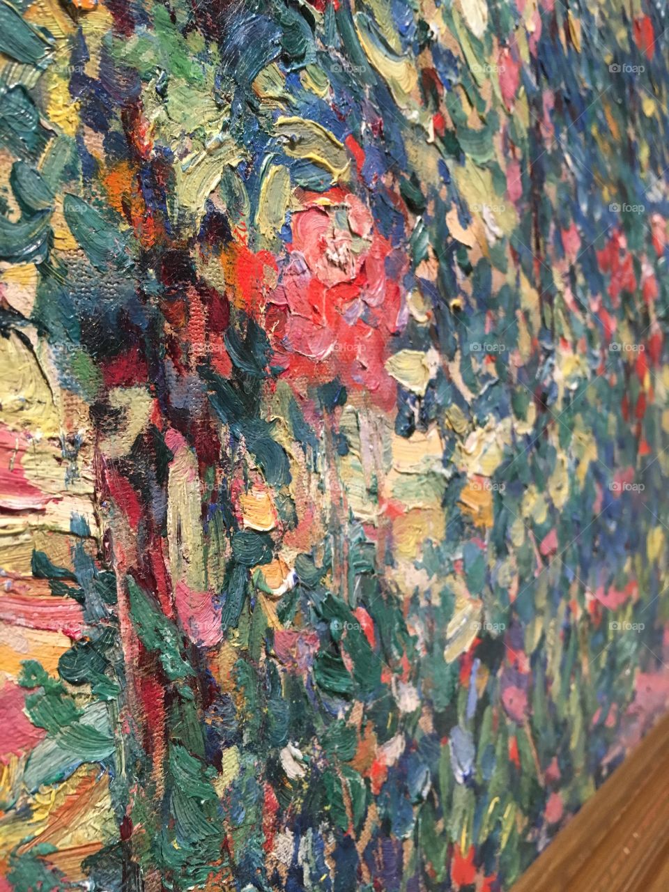 texture on a painting at a museum in oregon 