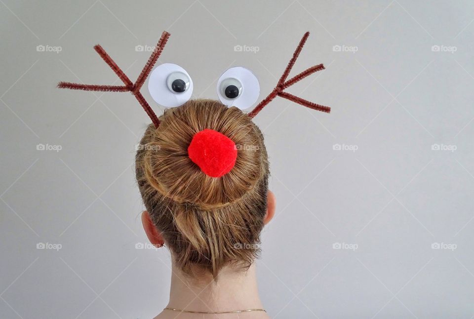 Reindeer hairstyle fun