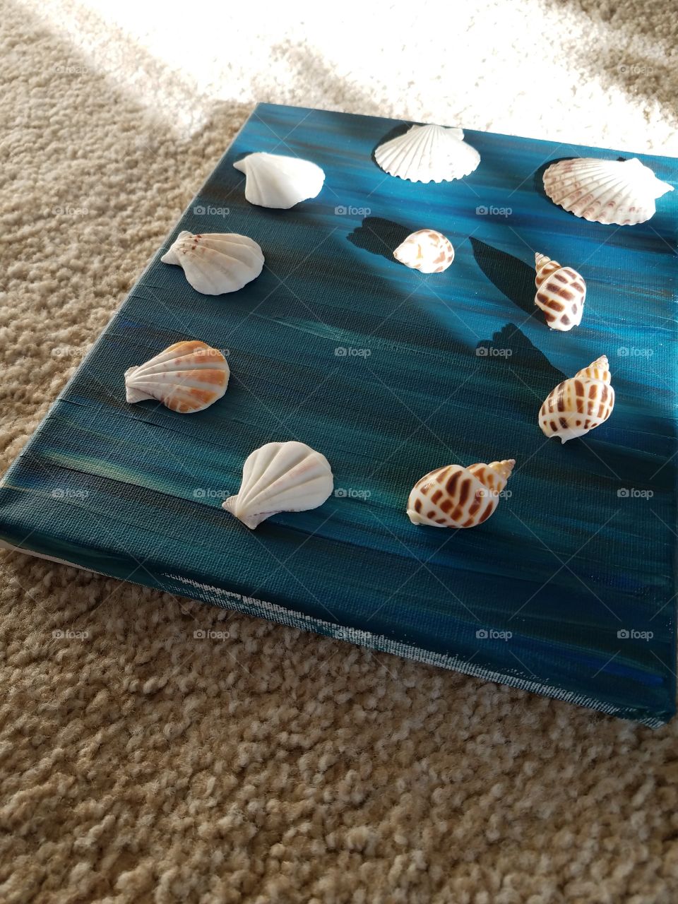 painting with sea shells