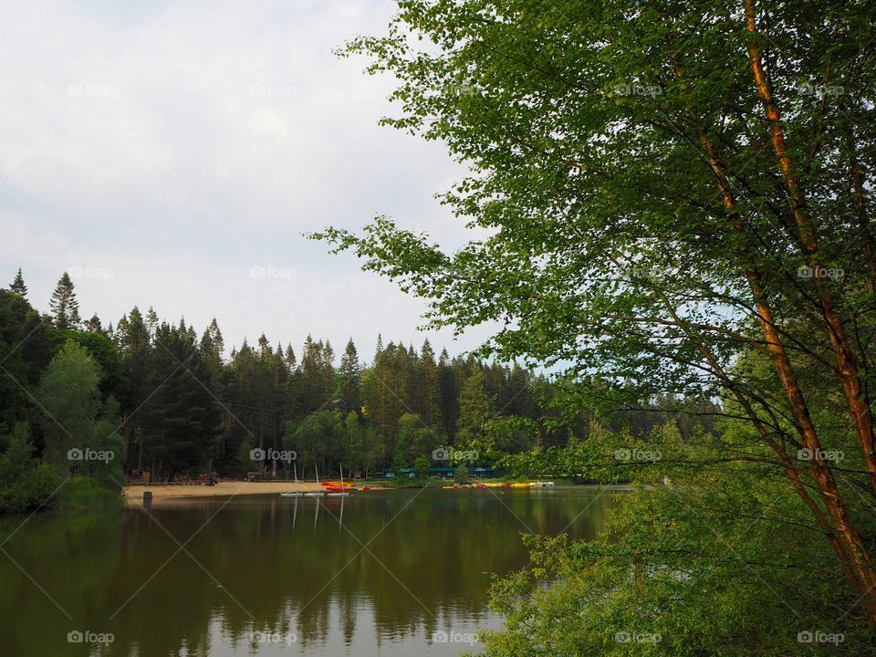 Water sports lake in Longleat forest