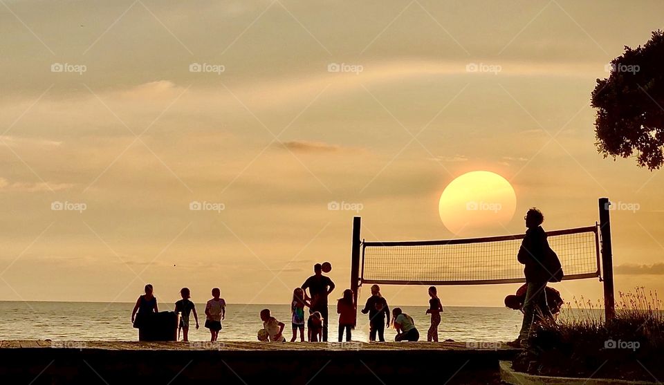 I Love This Photo Foap Mission! Families Coming Back To The Beaches At Sunset As Covid Closures Lift!