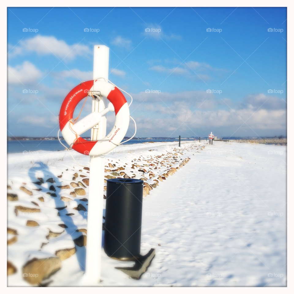 snow winter landscape beach by pellepelle