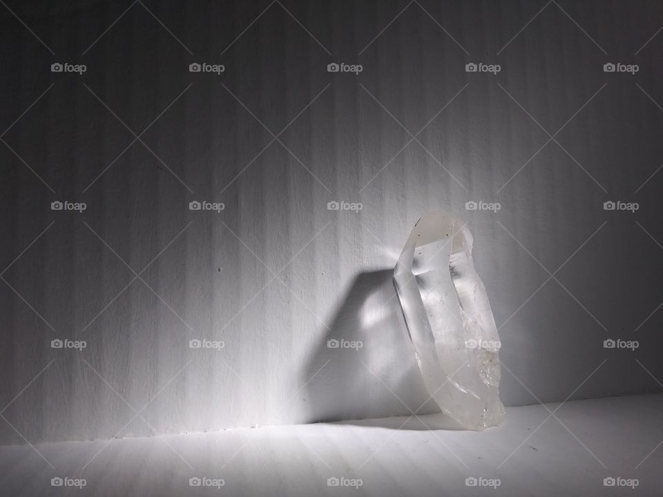 A shining quartz crystal