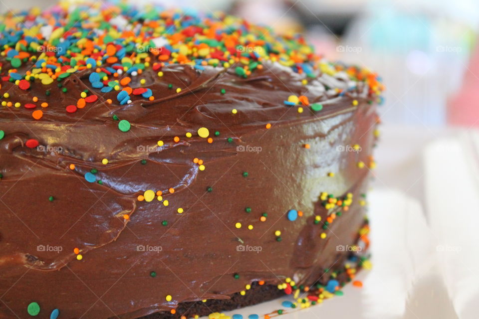 birthday cake decorated by preschooler