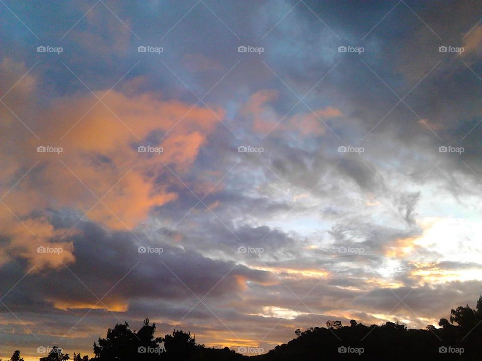 Orange sunset in Jamaica