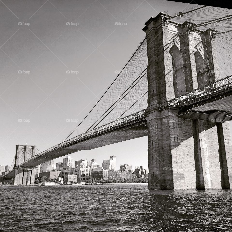 Brooklyn bridge. Brooklyn bridge viewed from Manhattan