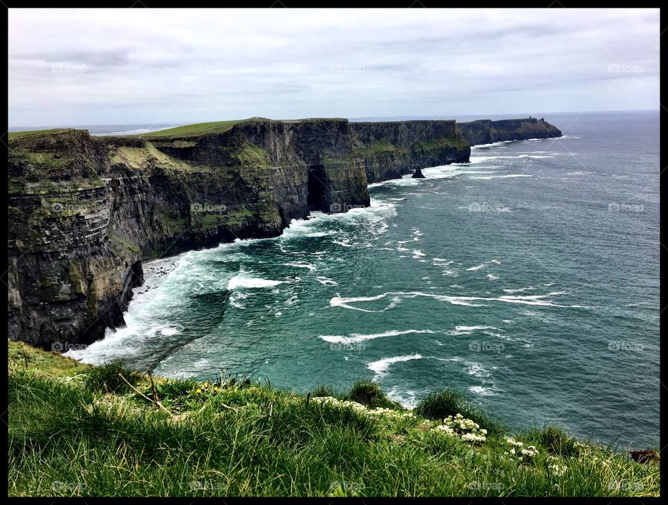 Cliffs of Moher Ireland. Beach.
