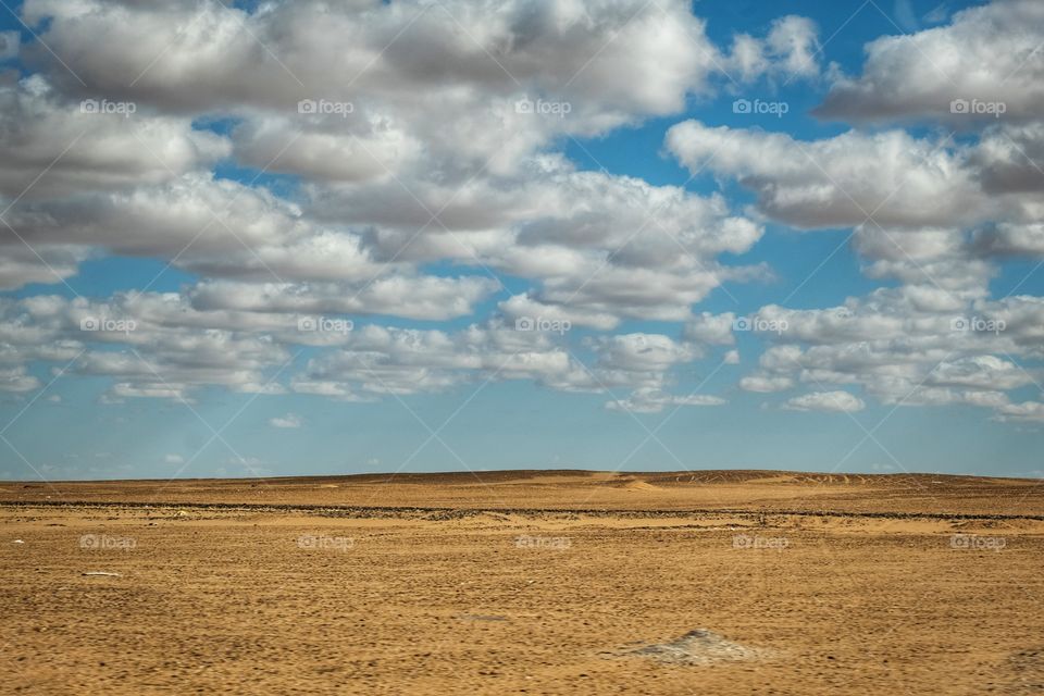 Cluldy day over desert