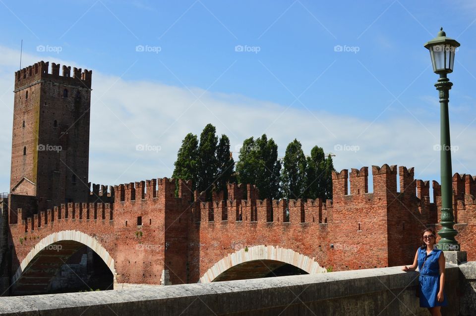 A tourist in castelvecchio