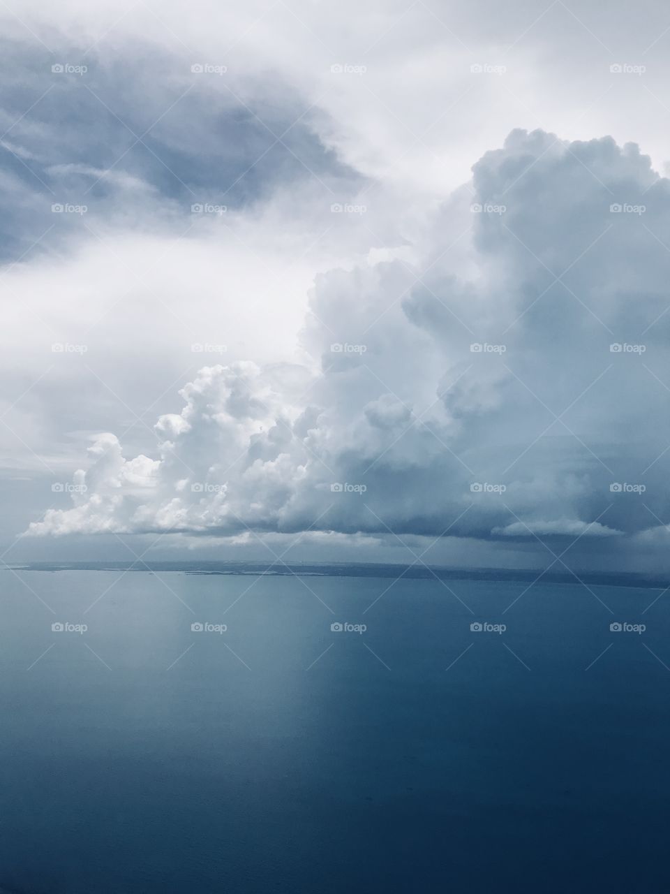 Thunderstorm forming over Nassau Bahamas