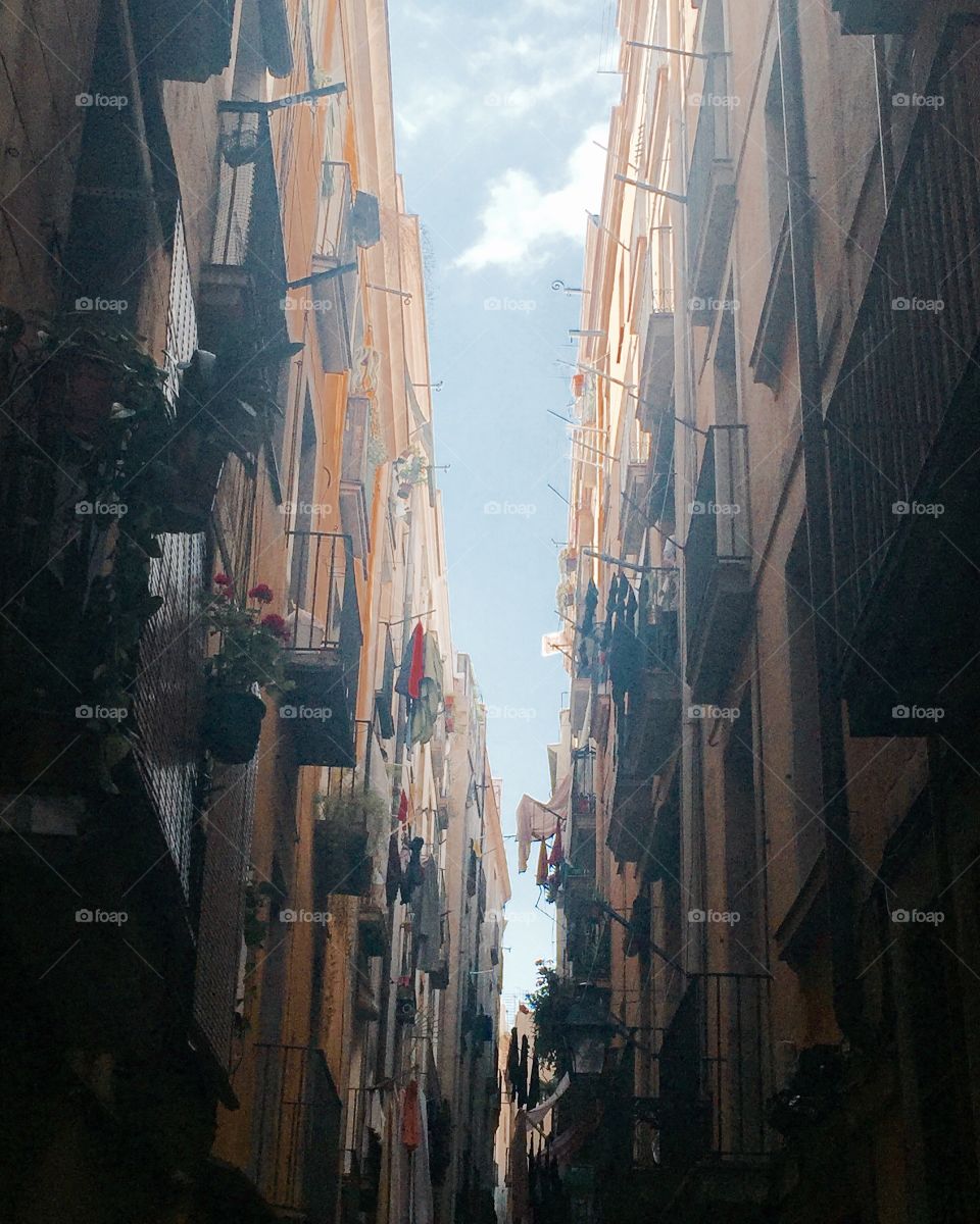 Barcelona, Spain alleyway 