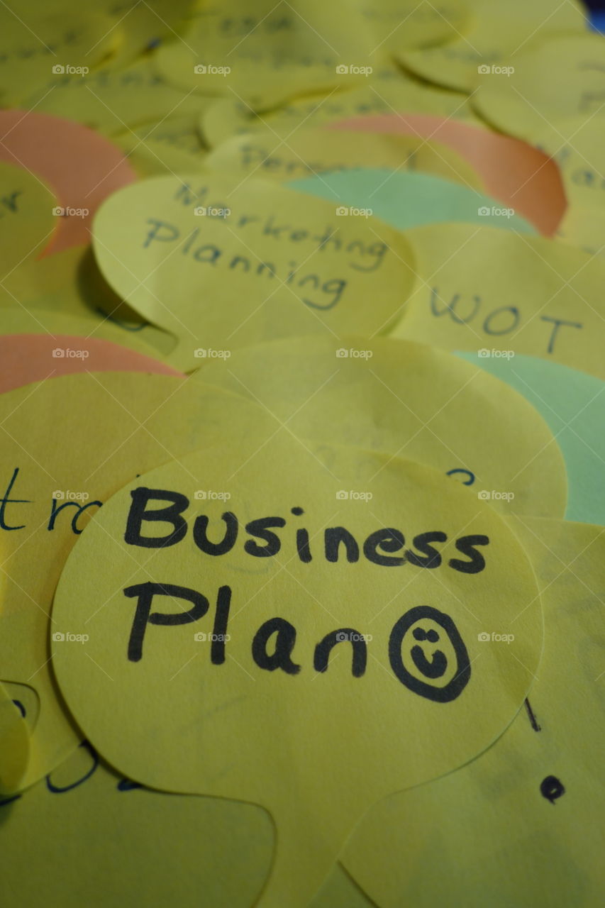 Creating a business plan requires many notes😀