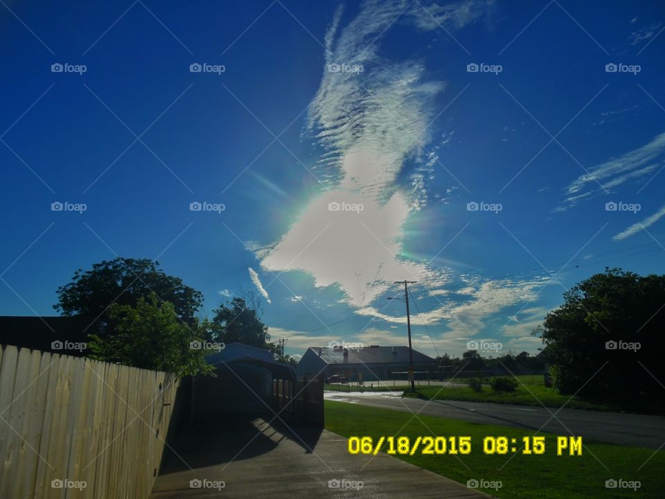 bright Sun. this is a picture of the sun after the tropical storm Bill went by