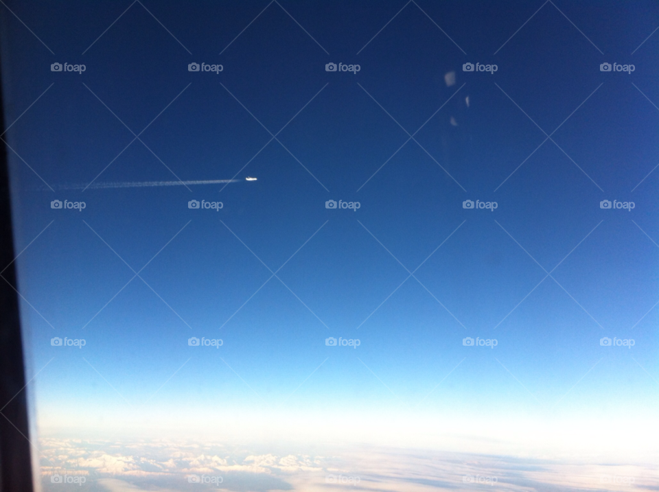 blue view space earth airplane by rigas