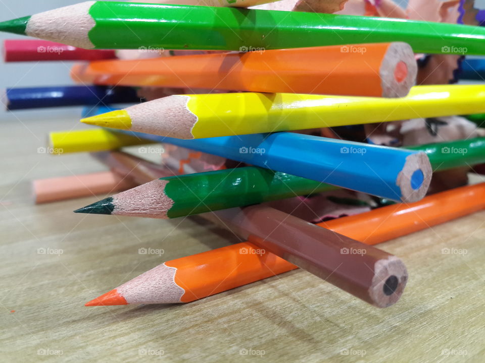 Pencil container corner.