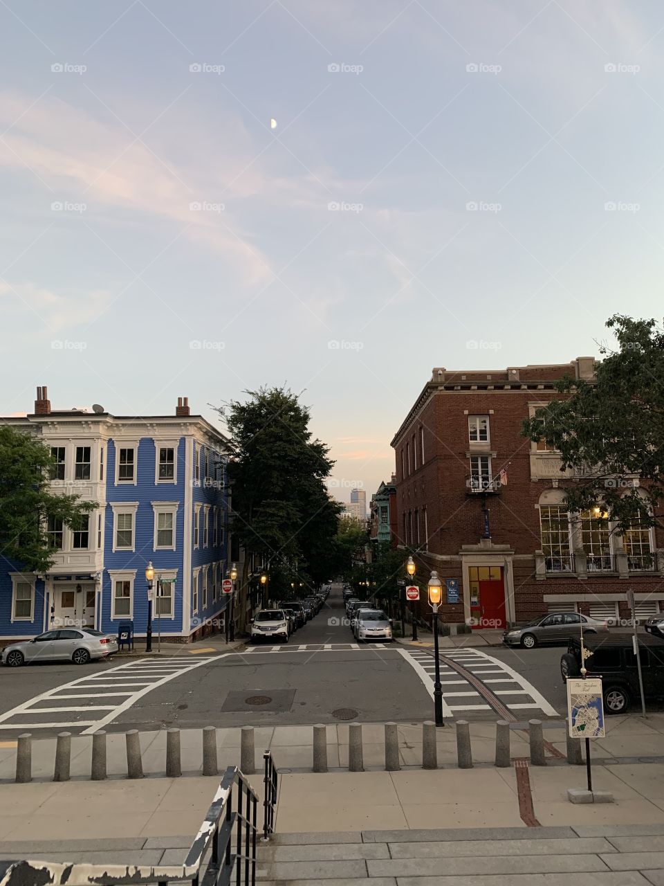 A view from Boston’s Bunker Hill Monument. Boston, Ma 08/20