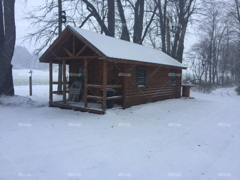Snow, Winter, Wood, Cold, Hut