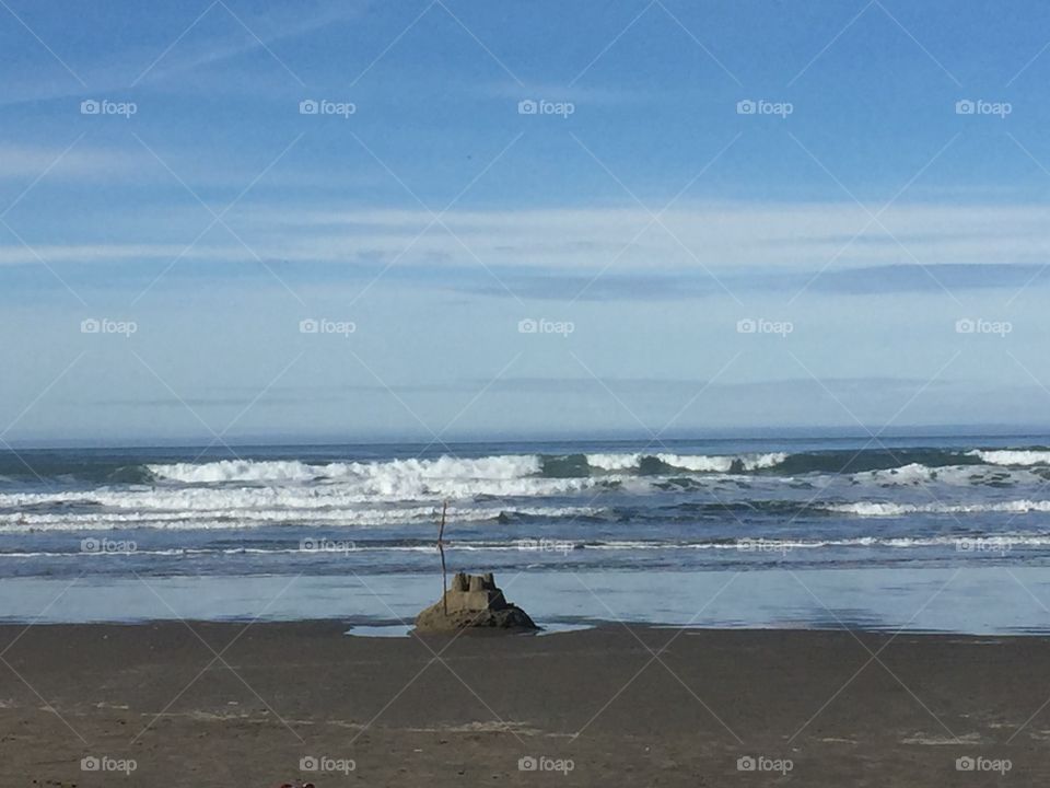Sand castle at Seaside