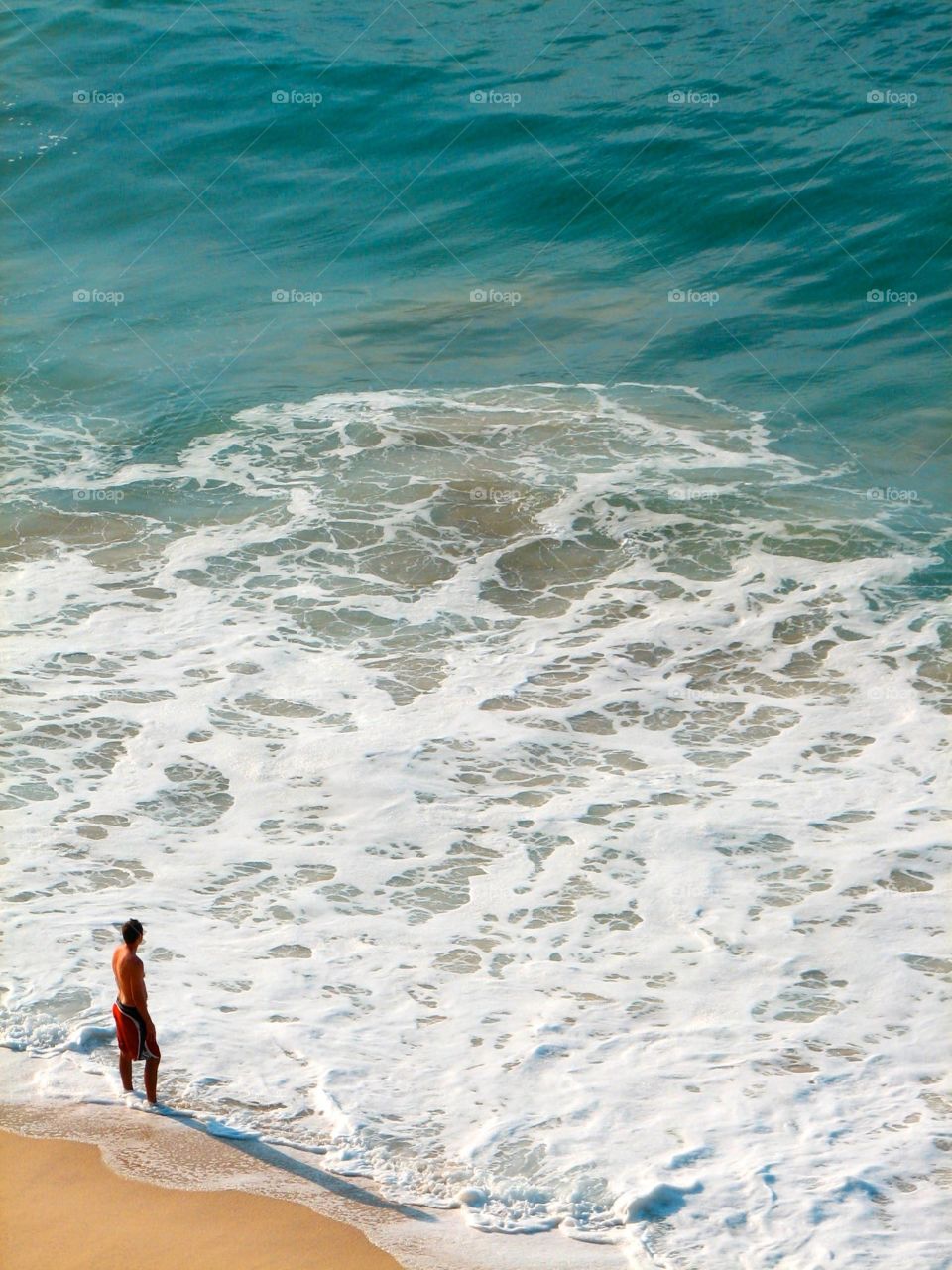 Man on beach. Man on beach, Mexico