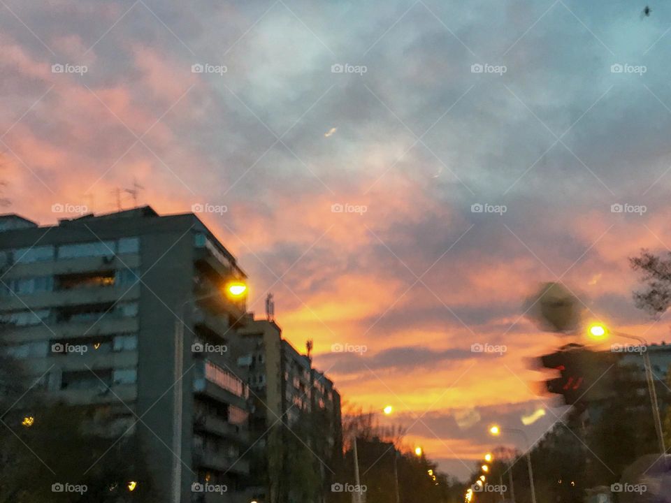 I managed to photograph this wonderful moment of the sunset in Belgrade ! 