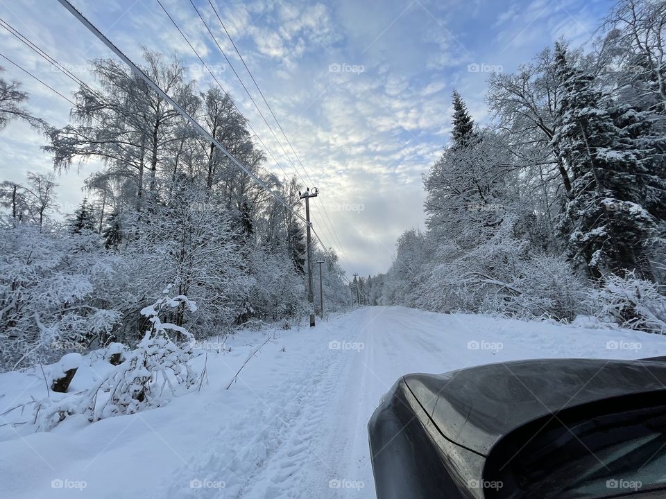 My winter road car trip