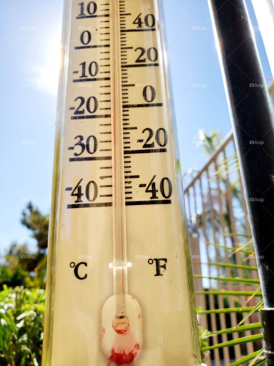 The Arizona desert can be brutal in the summer, as proven by this outdoor thermometer that burst in the recent 115 plus degree heat.