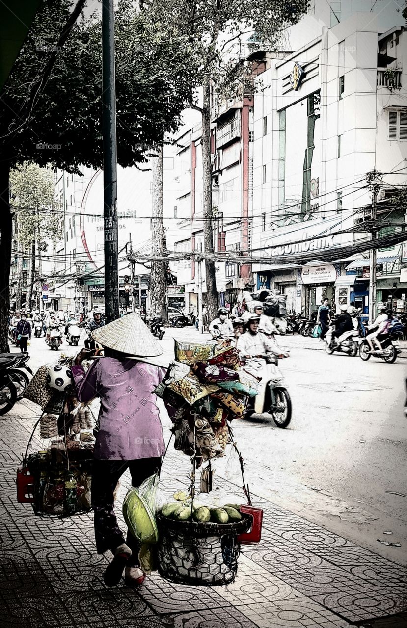 street, Vietnam.