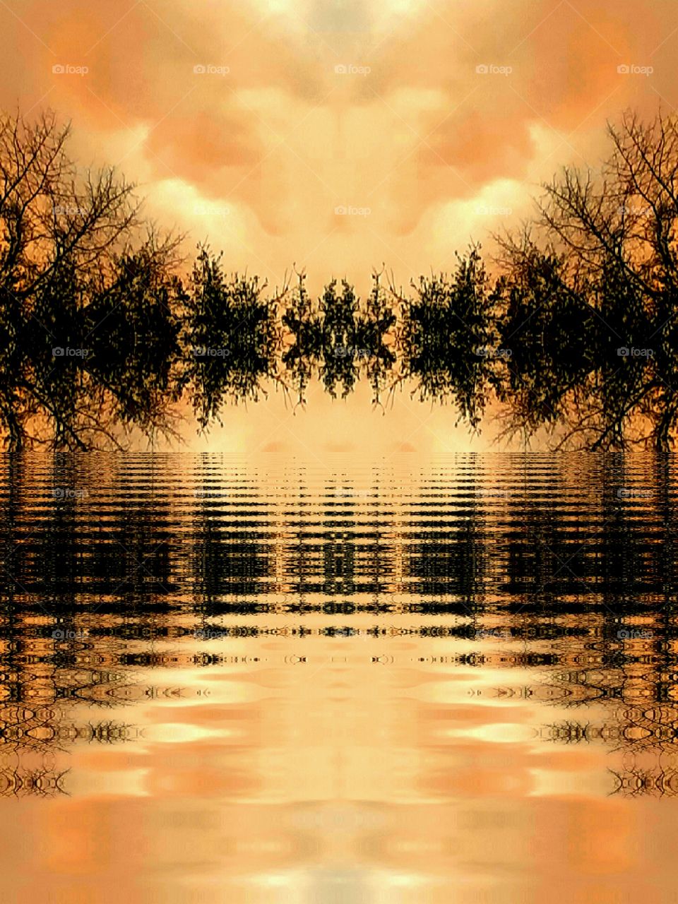 tree line mirrored