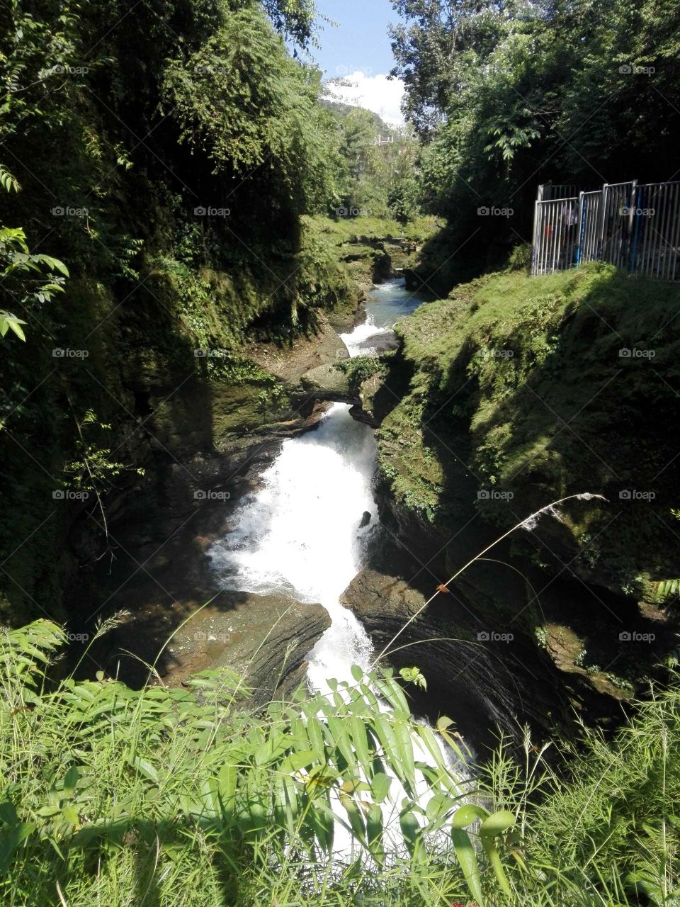 beautiful natural water river of pokhara nepal 
David fall