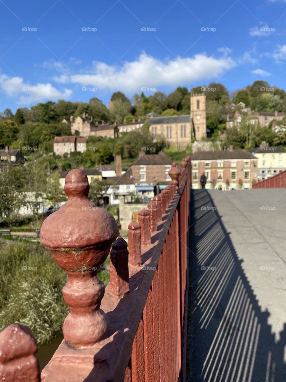 Looking at the village from the bridge 