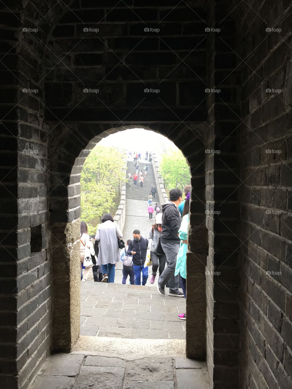 Great Wall of Beijing seen from base 