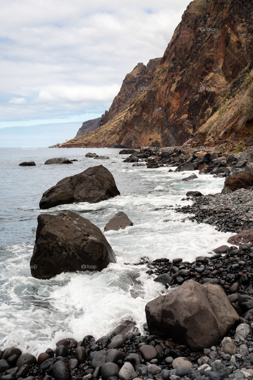 Pebble beach in Madeira 