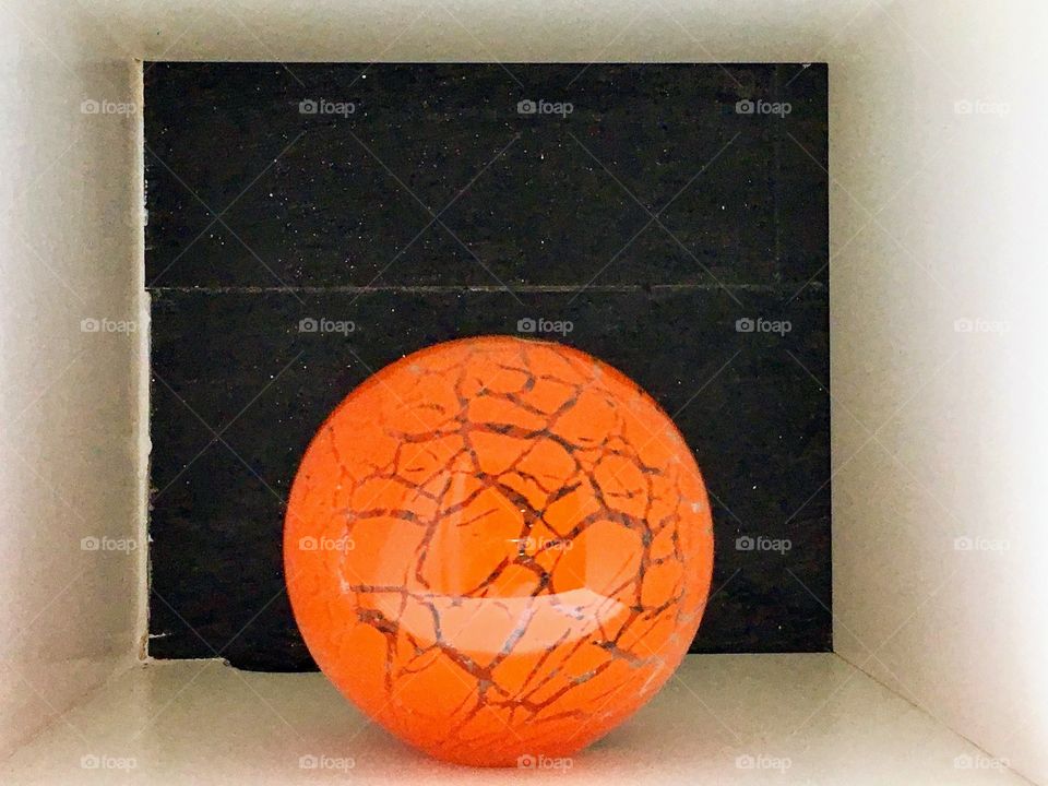 Orange Glass Sphere