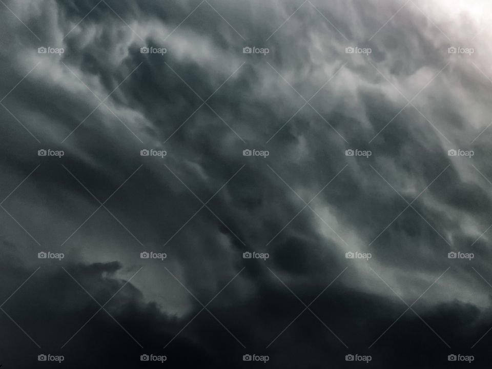 Dark and dramatic storm cloud formation