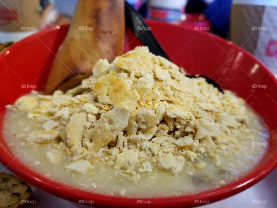 wild rice with crackers