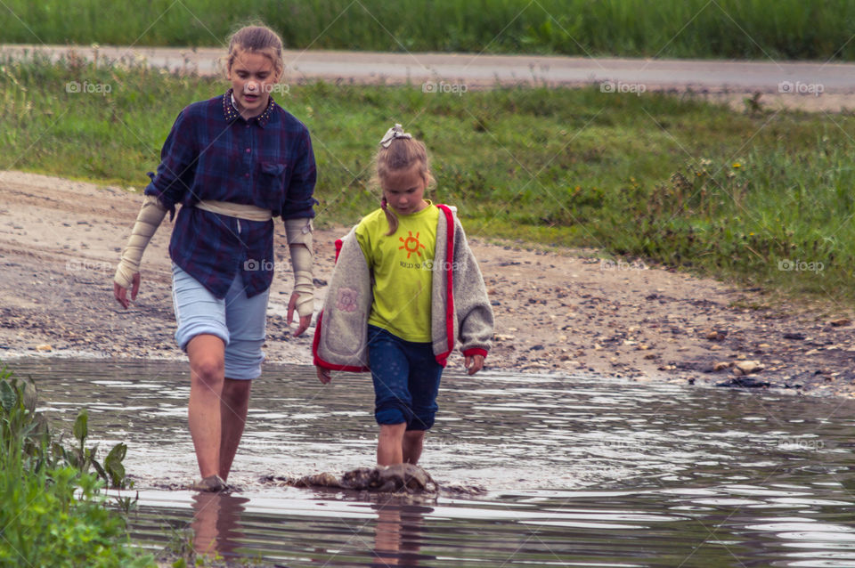 Children love puddles