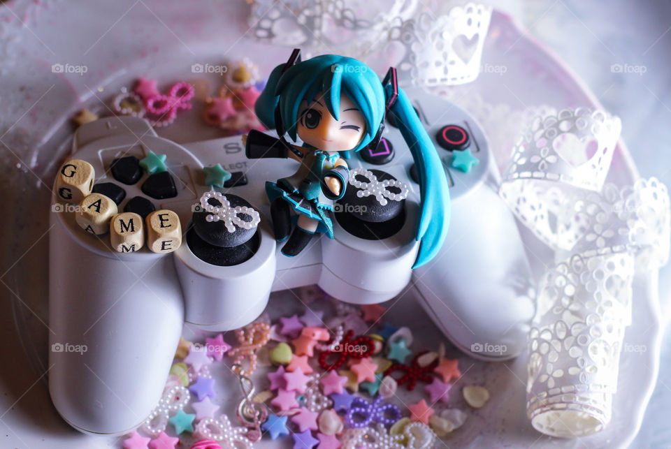 hatsune miku game gaming anime