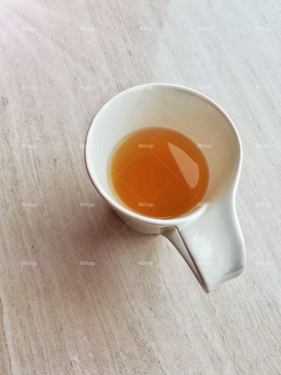 A cup of tea on wooden table. Tea time.