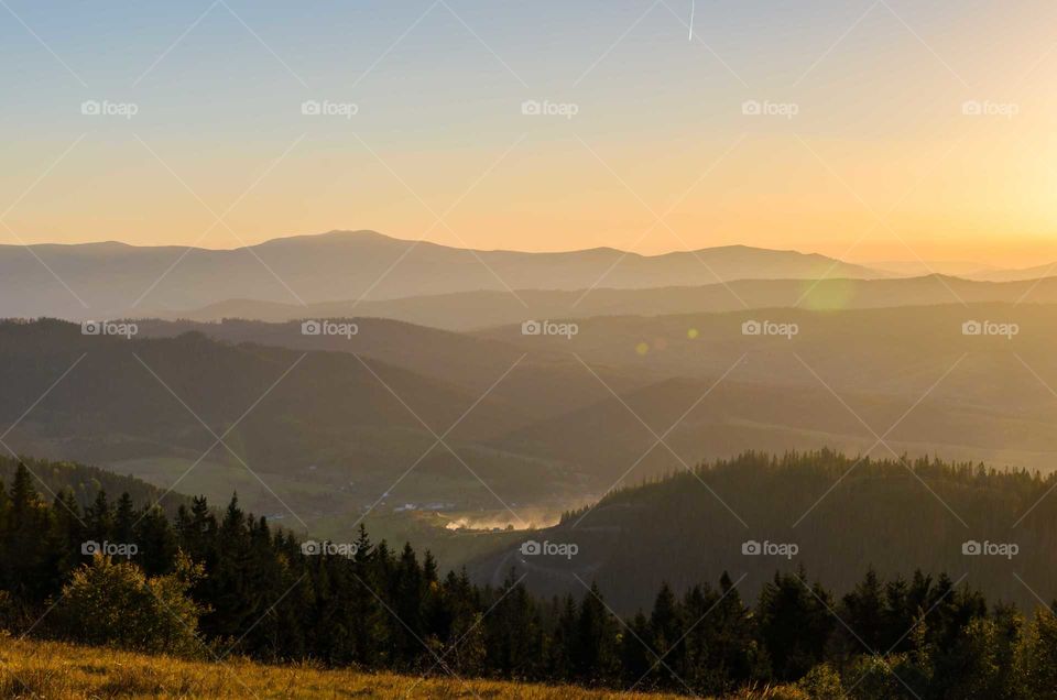 carpathian mountains in the autumn season