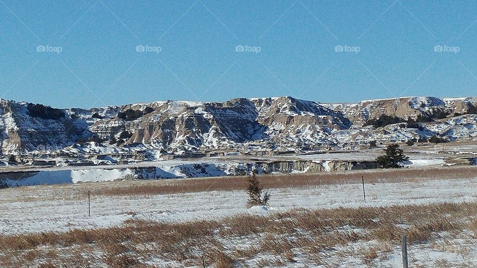 Snow Dusted Badlands