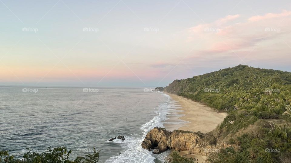 atardecer en la bahía 