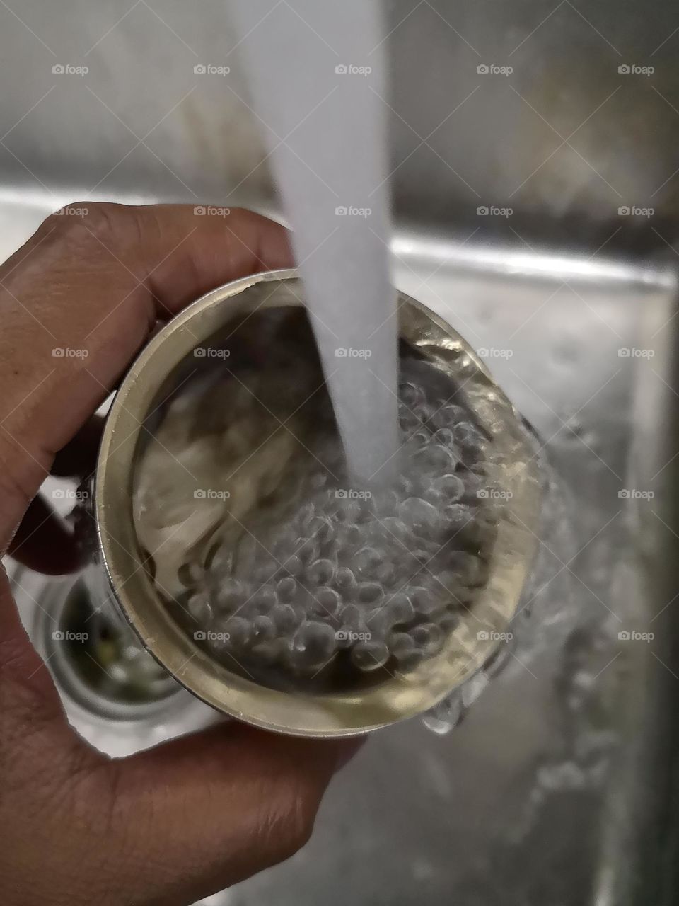 Water preasure can create a cluster of  water bubbles